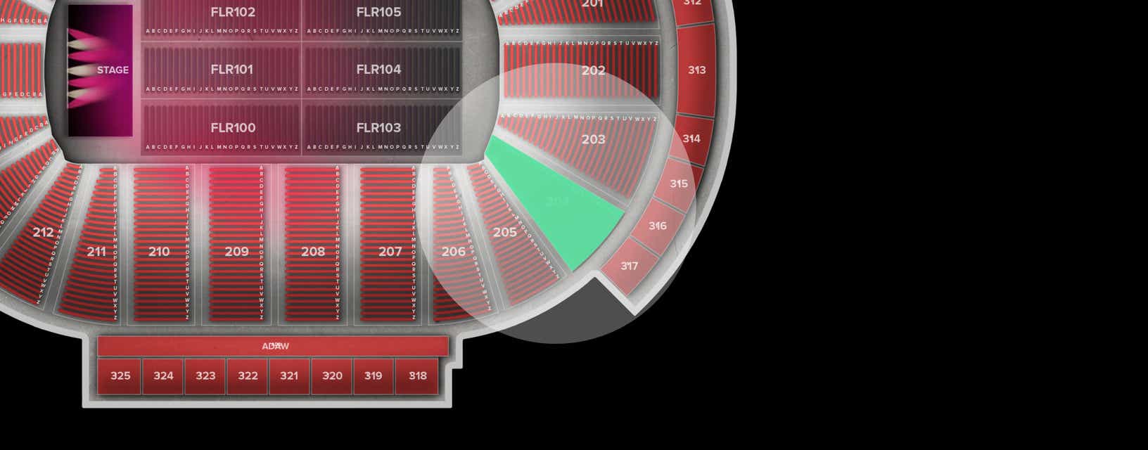 Seat view from Lower