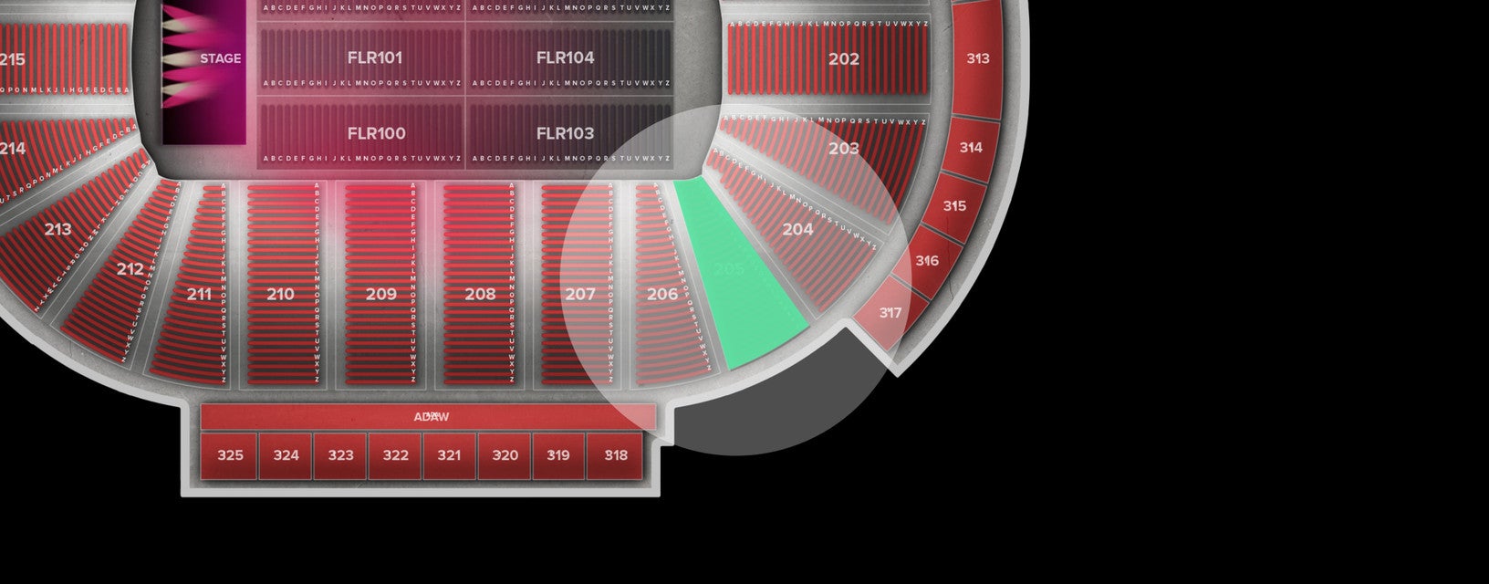 Seat view from Lower