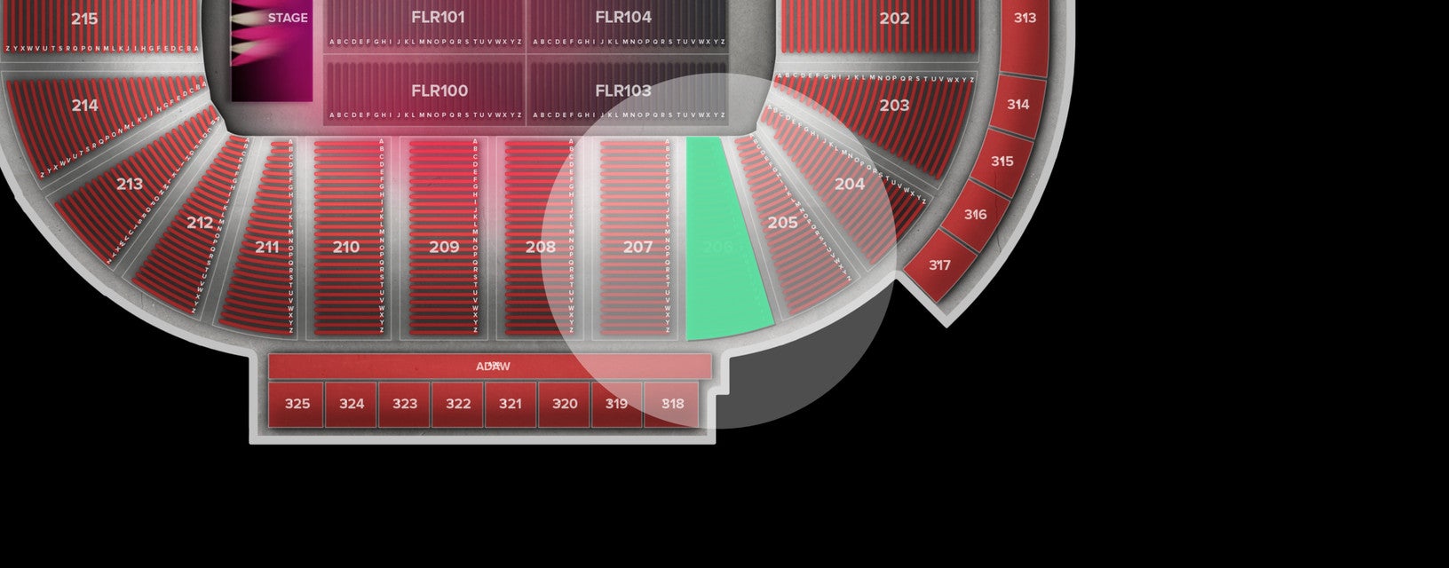 Seat view from Lower