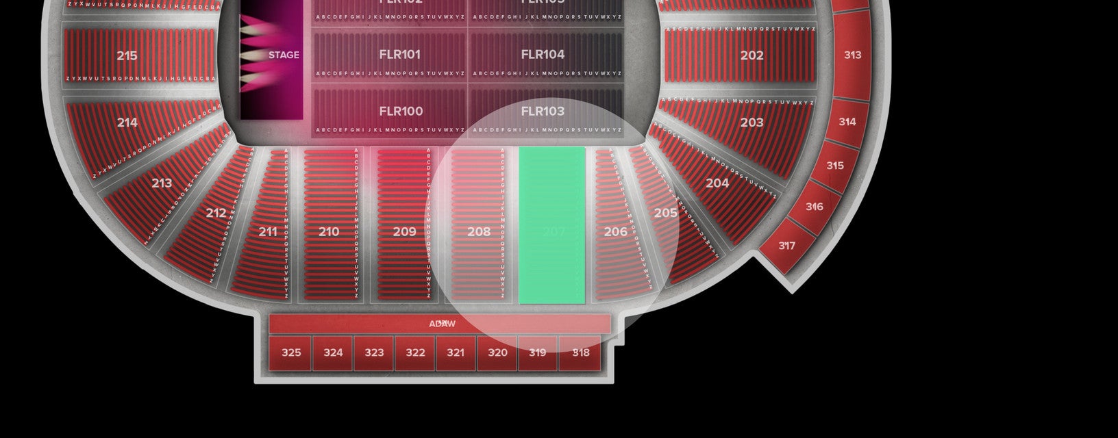 Seat view from Lower