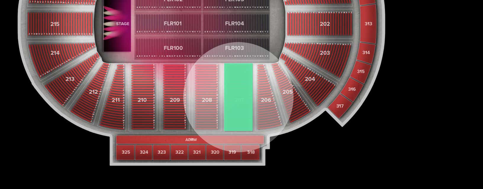 Seat view from Lower