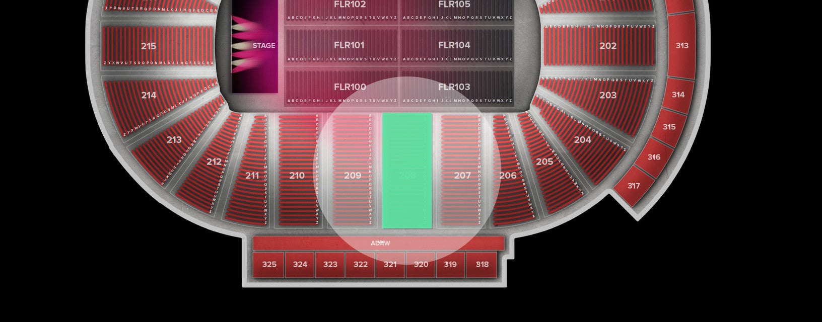 Seat view from Lower