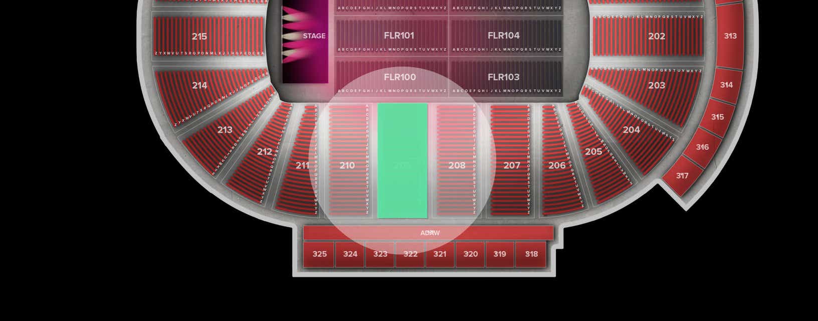 Seat view from Lower