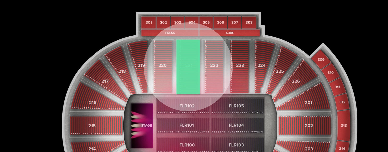 Seat view from Lower