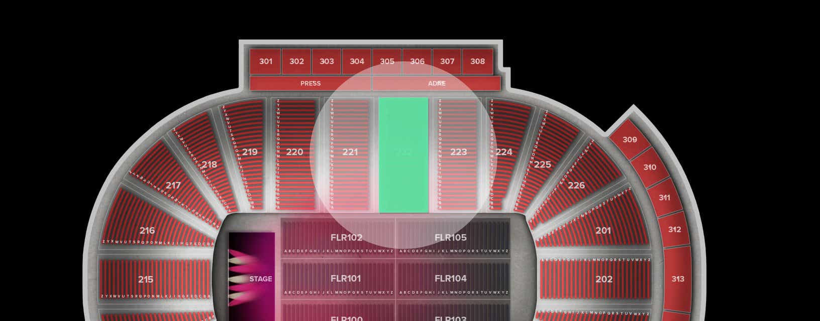 Seat view from Lower