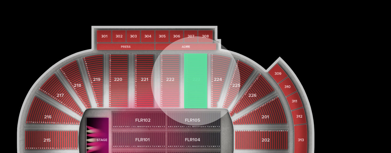 Seat view from Lower