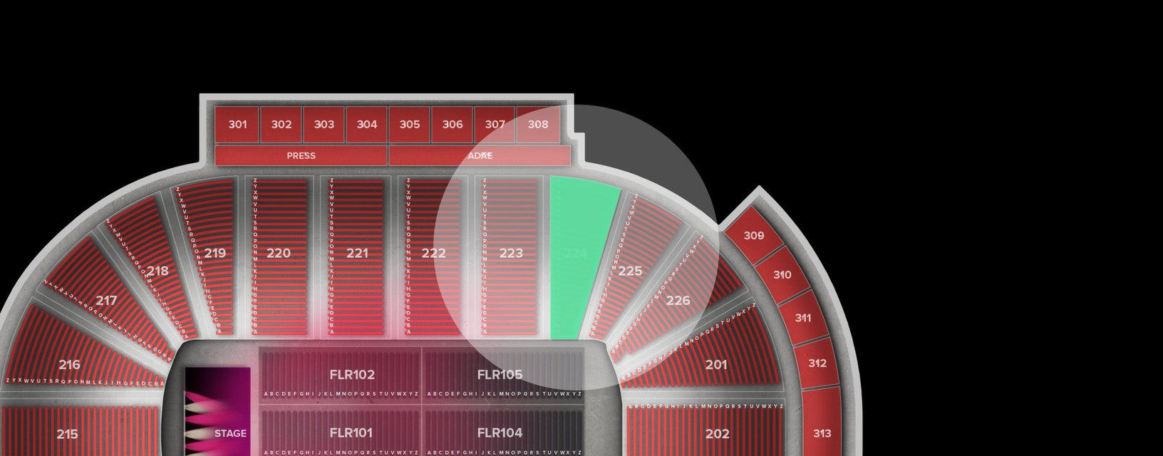 Seat view from Lower