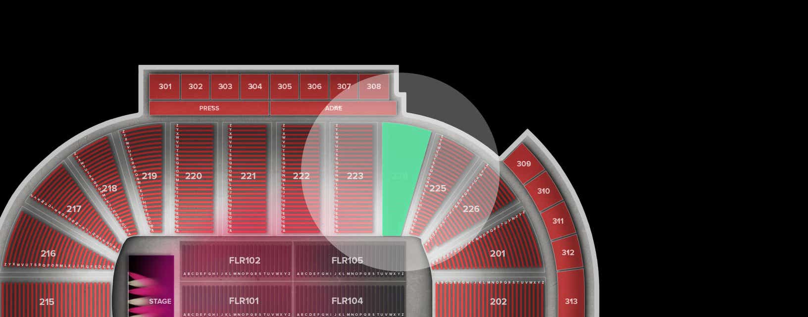 Seat view from Lower