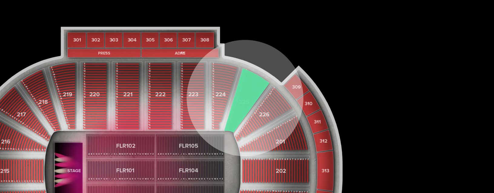 Seat view from Lower