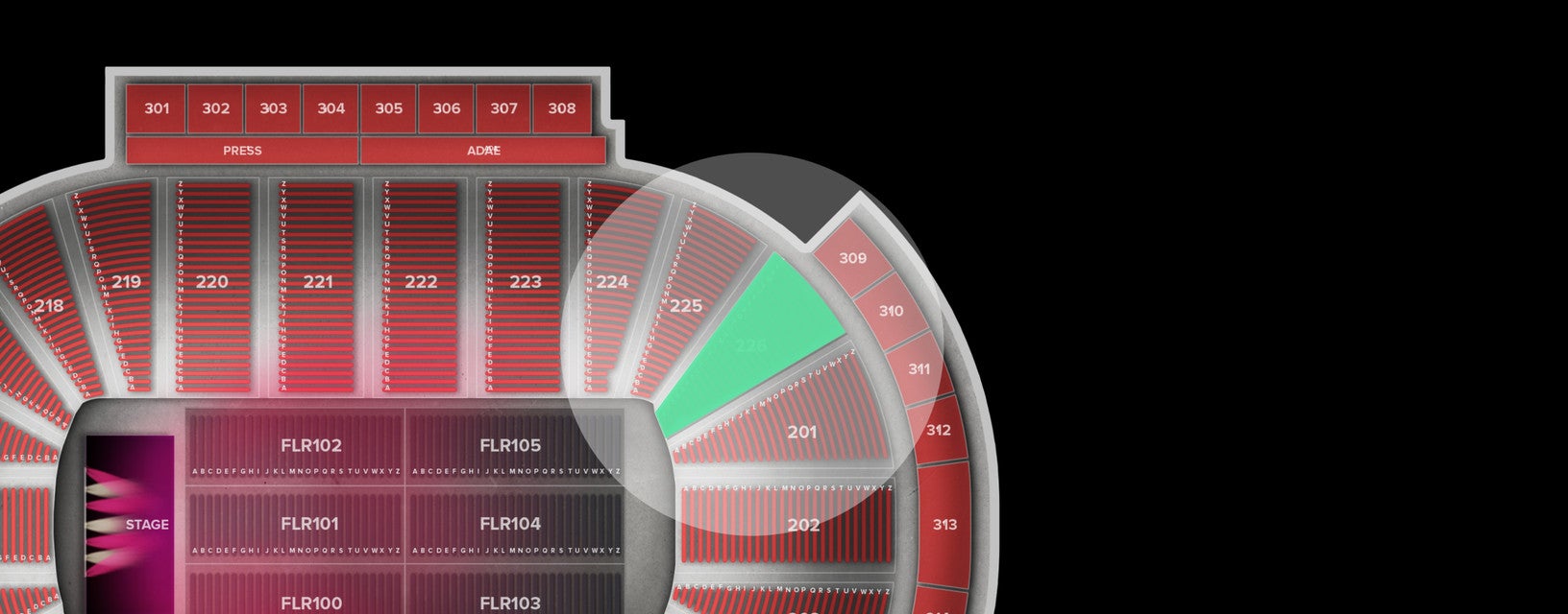 Seat view from Lower