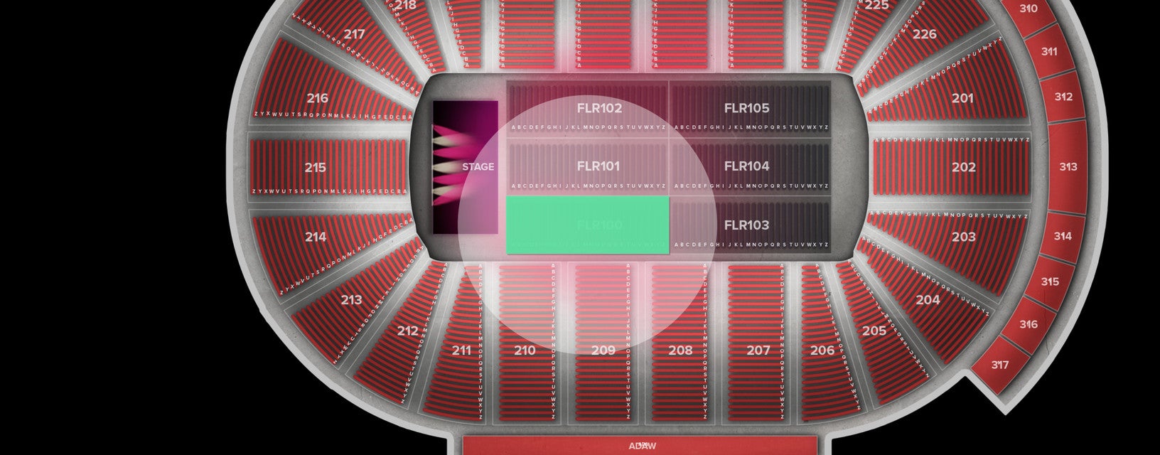 Seat view from Floor