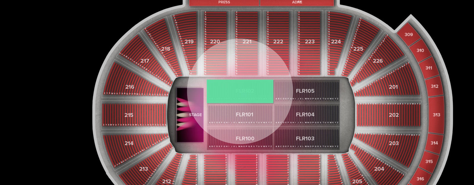 Seat view from Floor