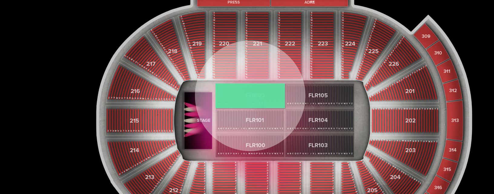 Seat view from Floor