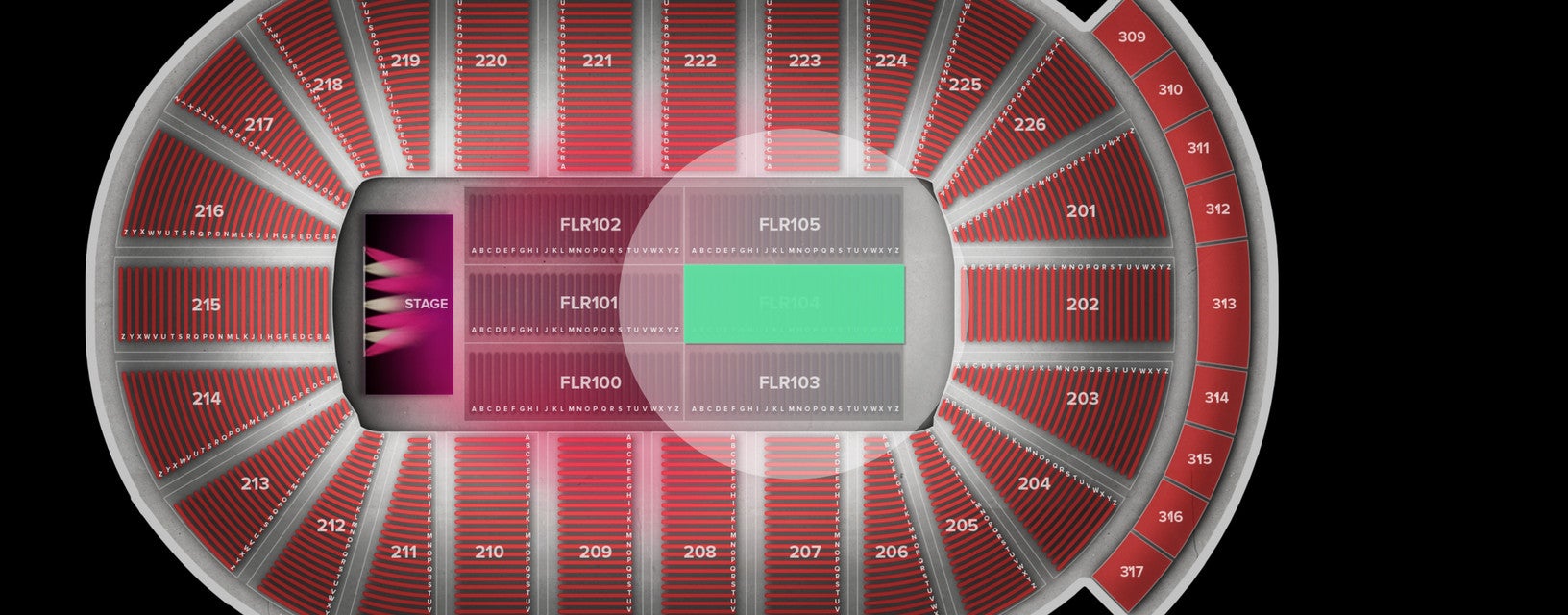 Seat view from Floor