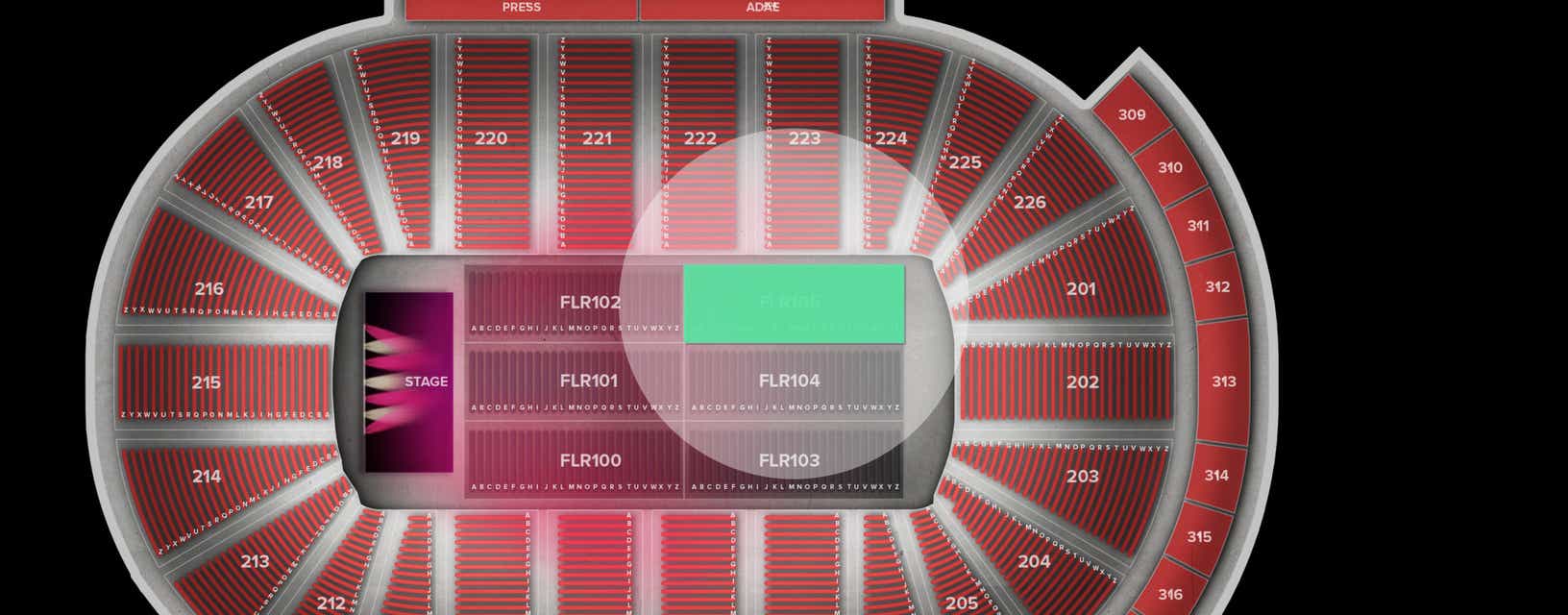 Seat view from Floor