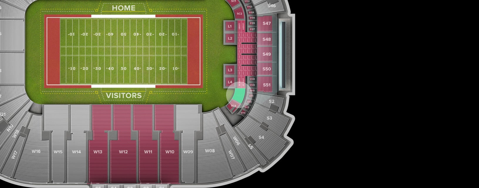 Seat view from Section