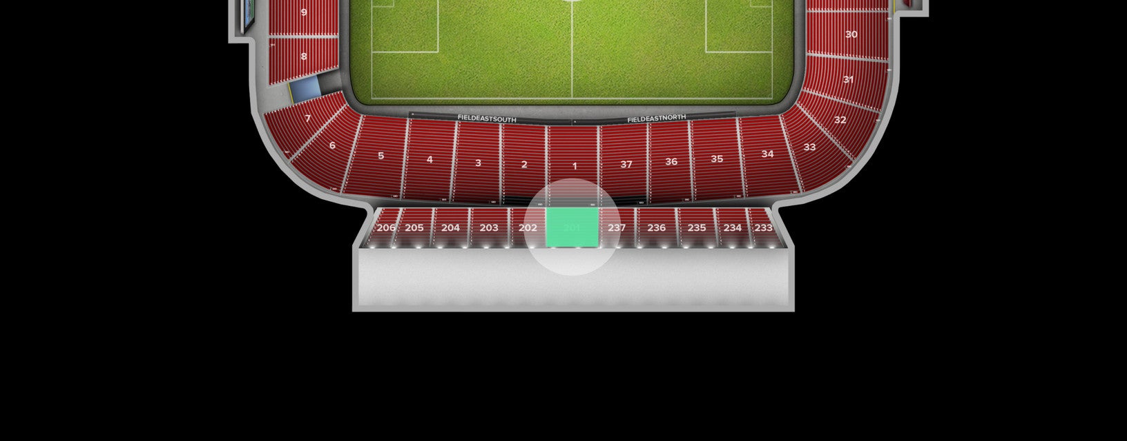 Seat view from Upper Level