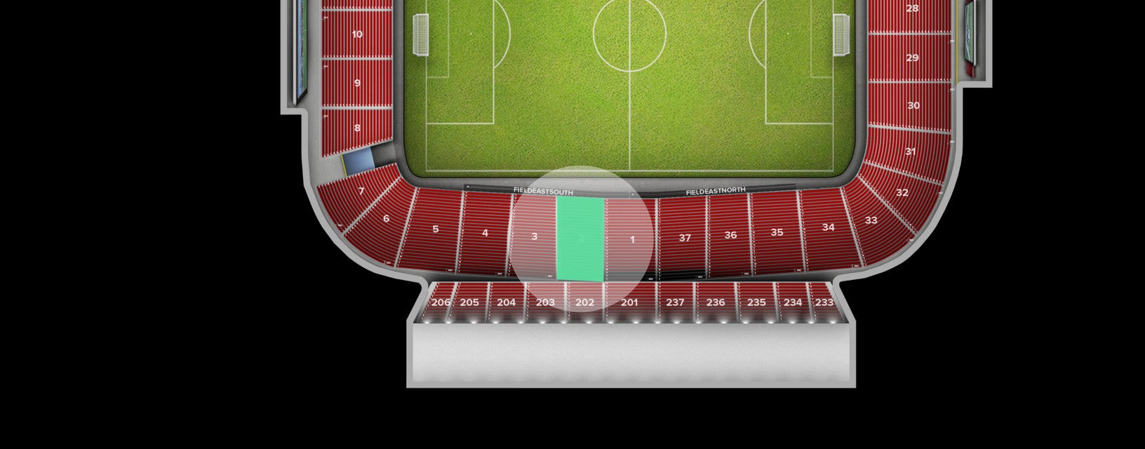 Seat view from Sideline