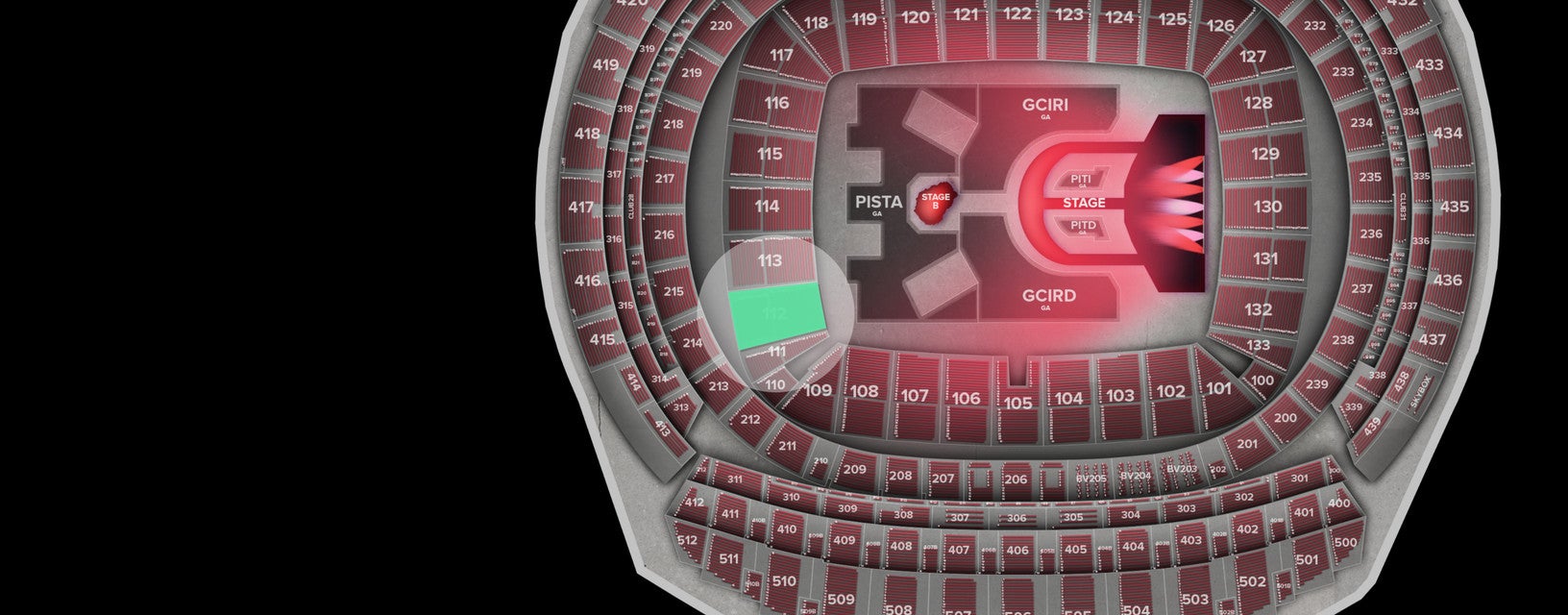 Seat view from Shortside Lower