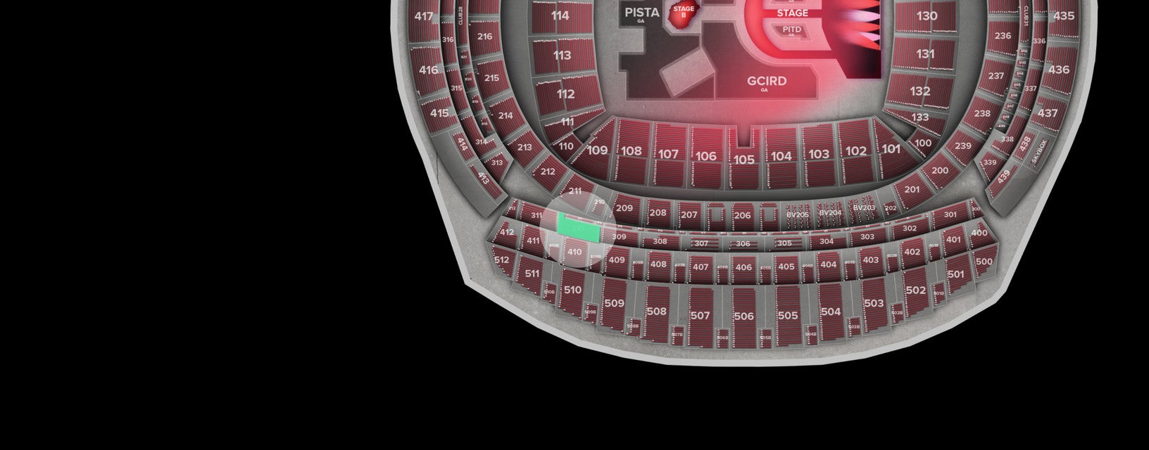 Seat view from Longside Upper
