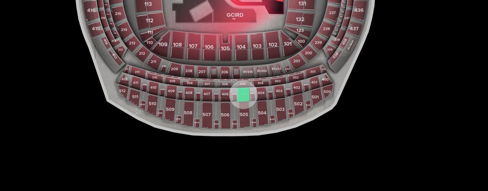 Seat view from Longside Upper