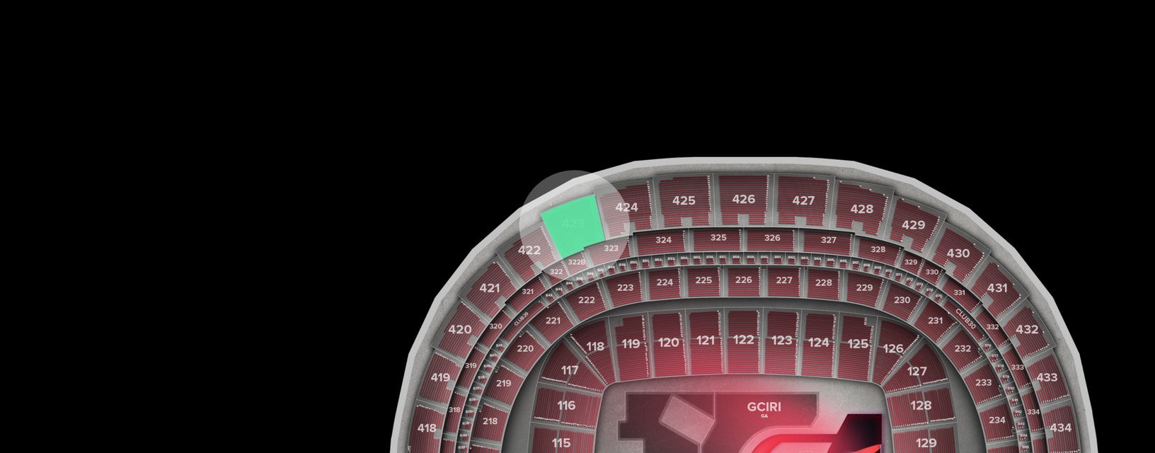 Seat view from Longside Upper