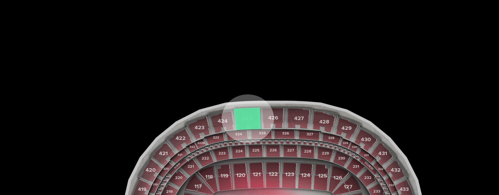 Seat view from Longside Upper