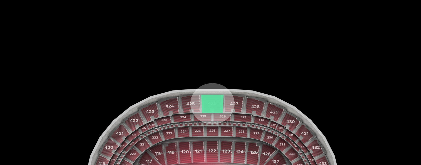 Seat view from Longside Upper