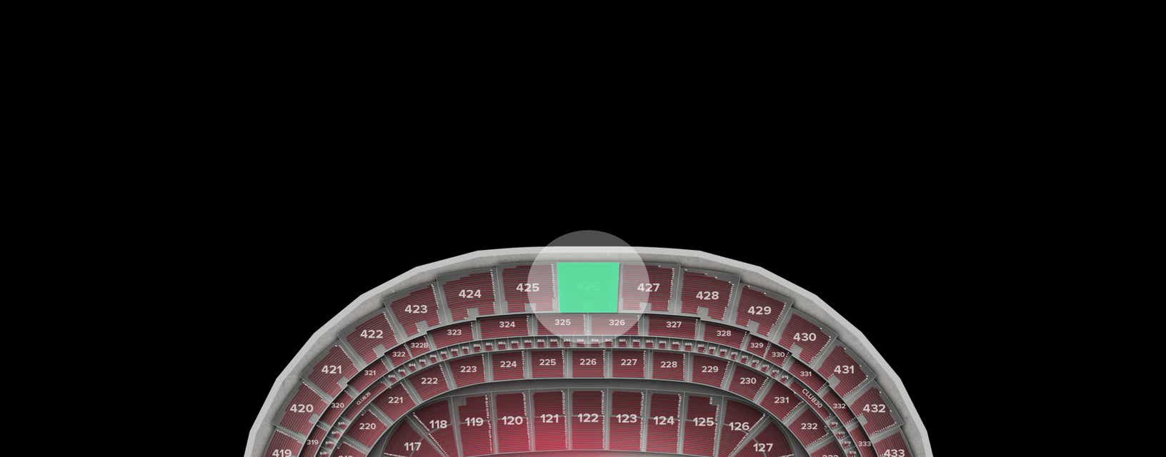 Seat view from Longside Upper