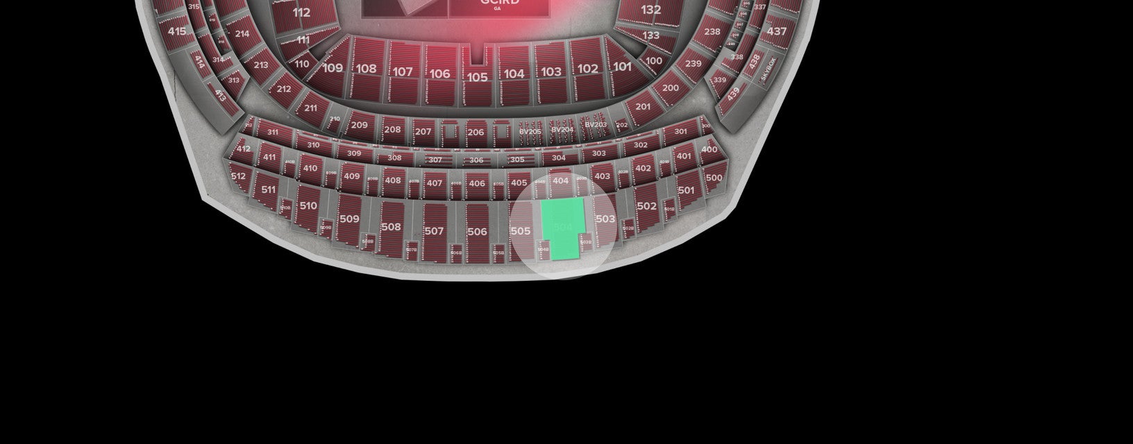 Seat view from Longside Upper