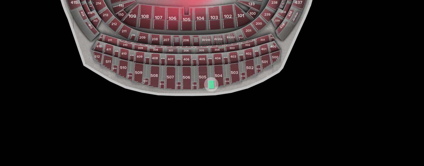 Seat view from Longside Upper
