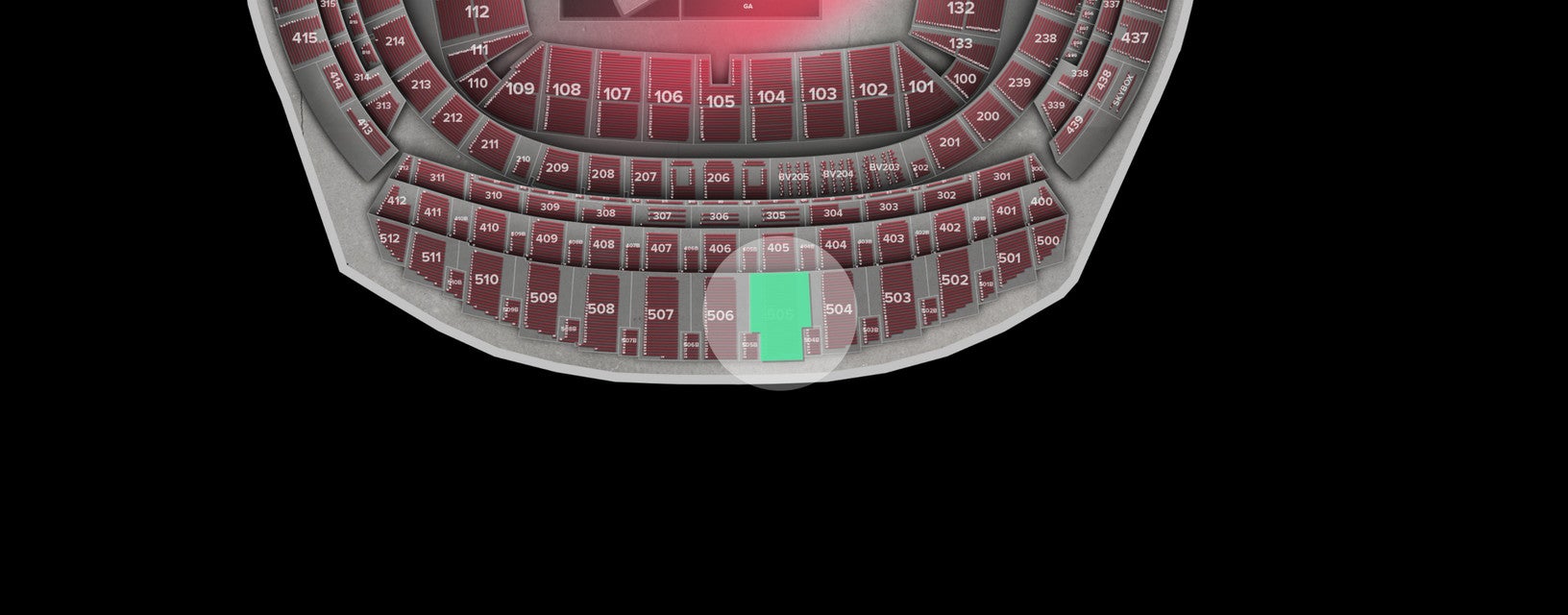 Seat view from Longside Upper