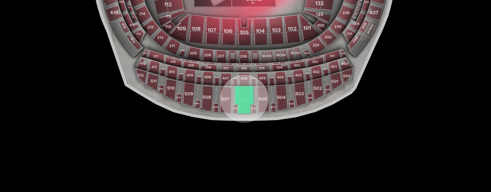 Seat view from Longside Upper