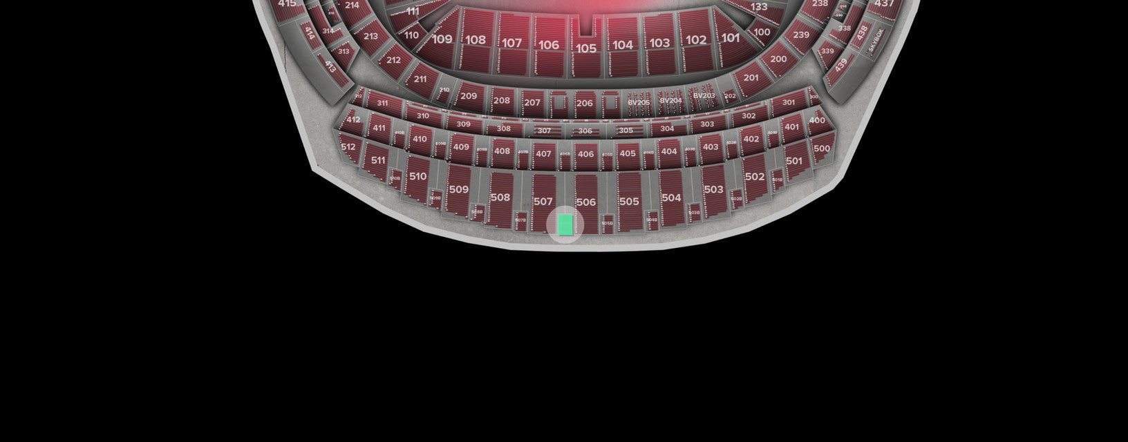 Seat view from Longside Upper