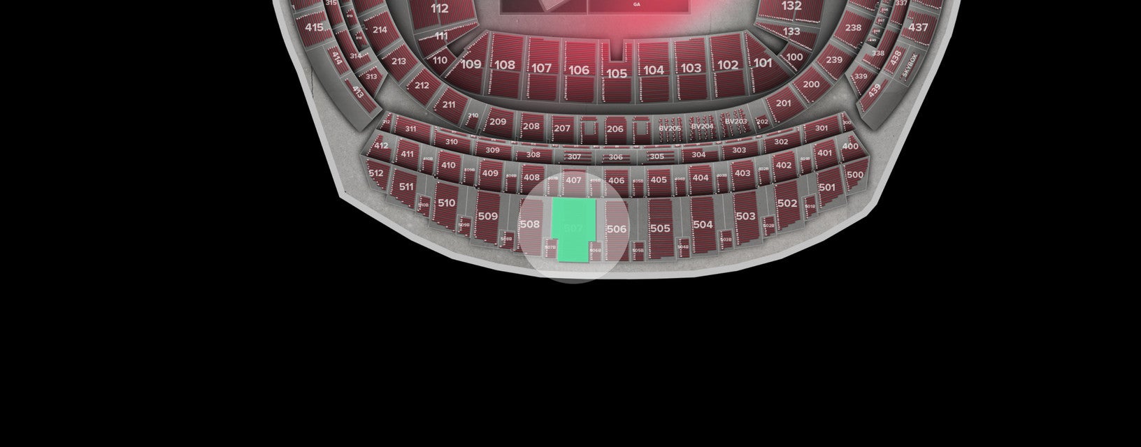 Seat view from Longside Upper