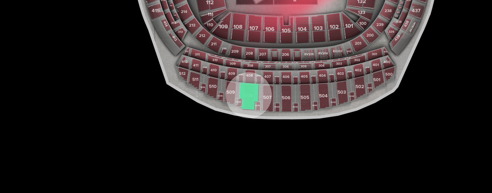 Seat view from Longside Upper