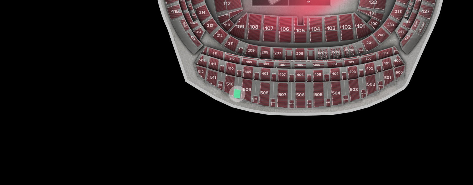 Seat view from Longside Upper