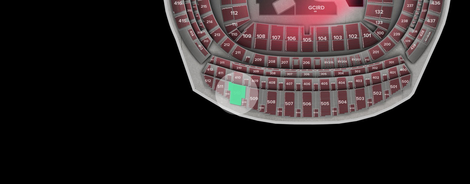 Seat view from Longside Upper