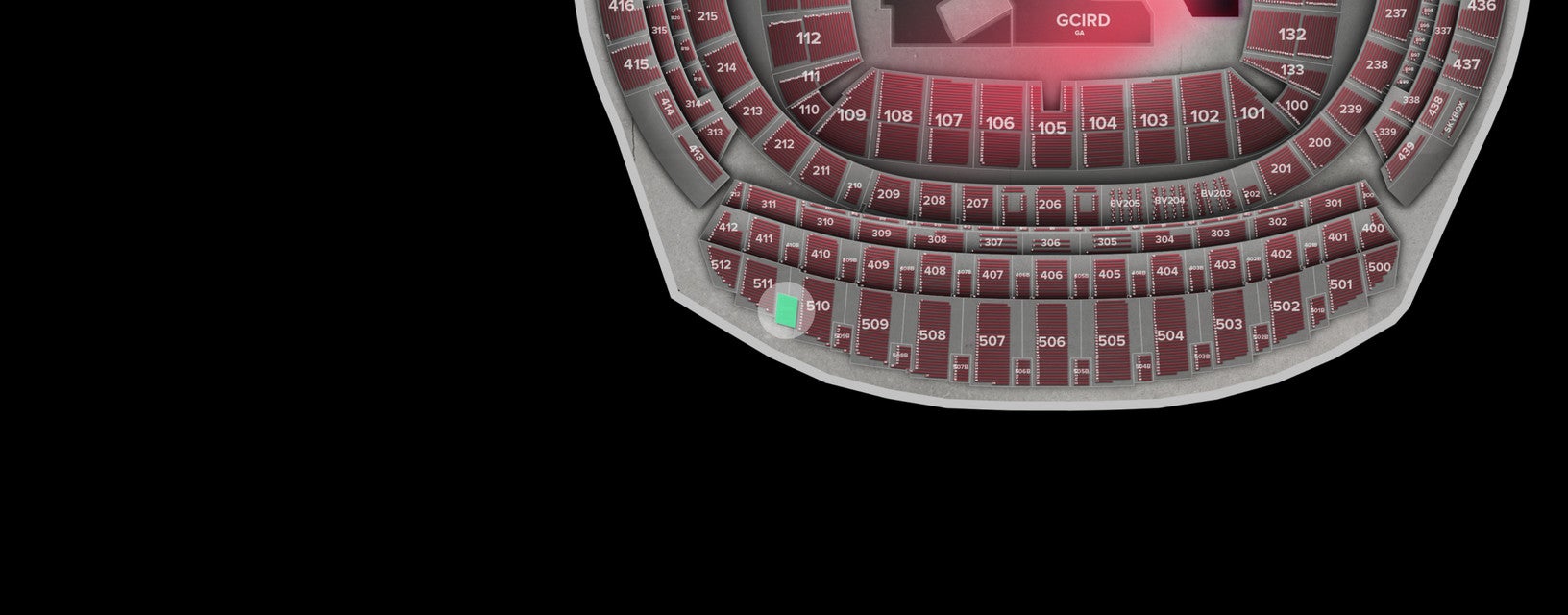 Seat view from Longside Upper
