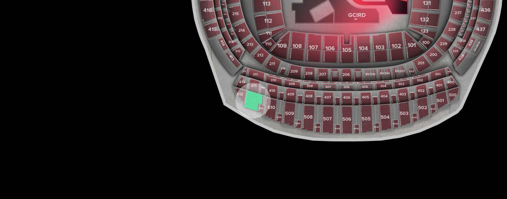 Seat view from Longside Upper