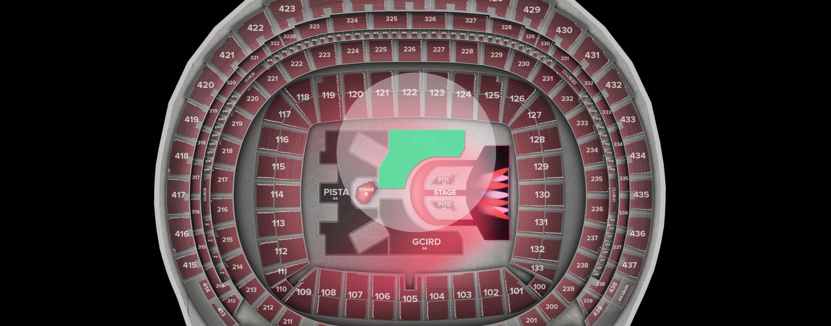 Seat view from GCIRI