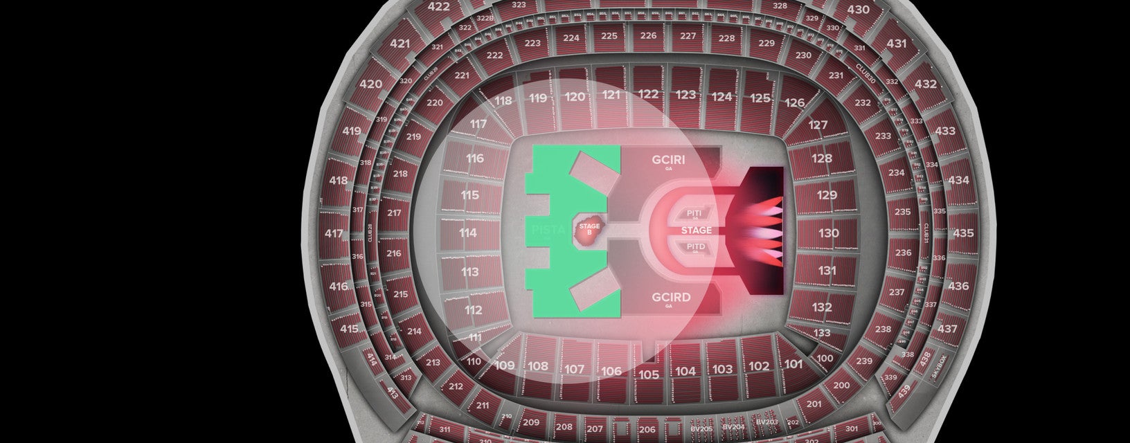 Seat view from Pista GA