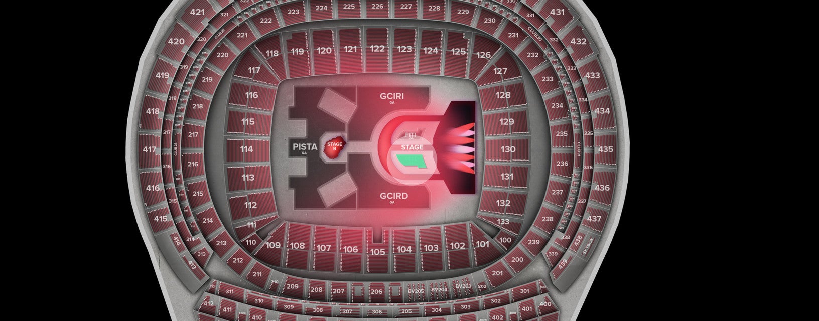 Seat view from PITD