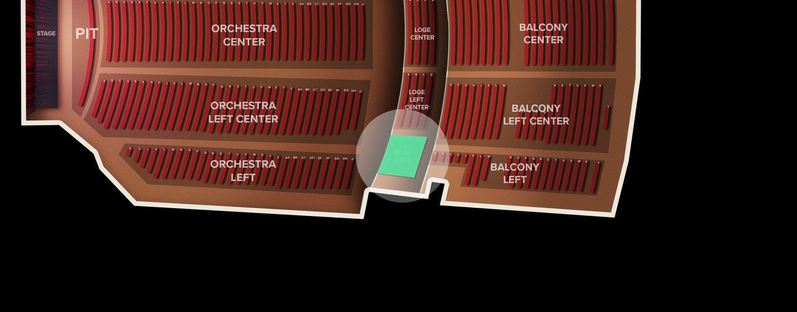 Seat view from Loge