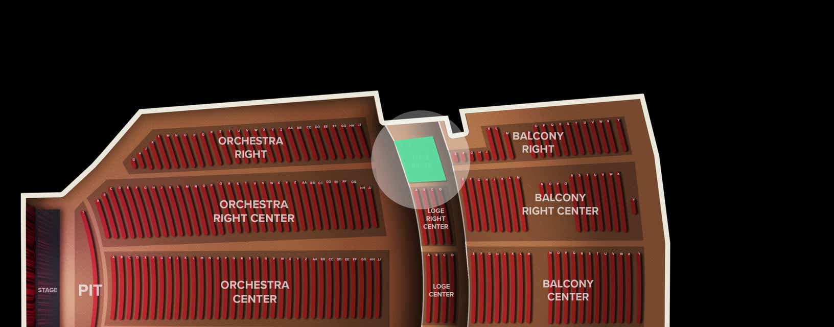Seat view from Loge