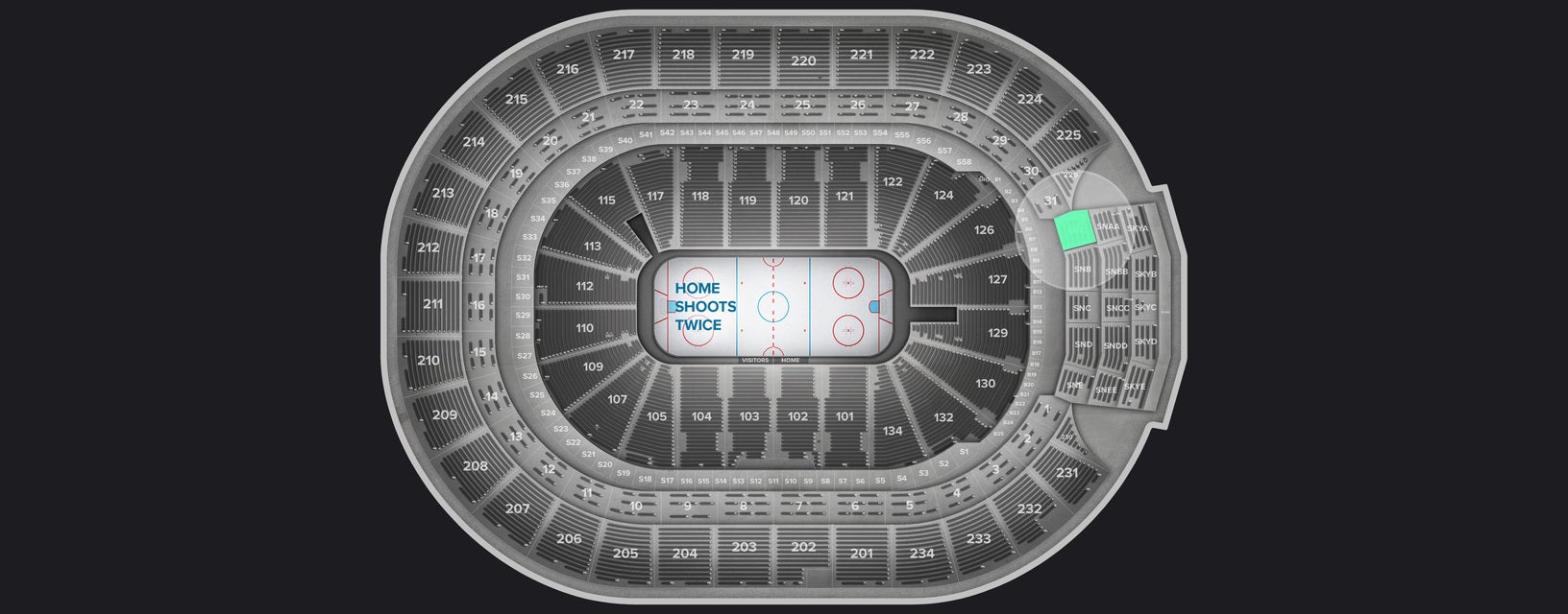 Seat view from Sportsnet Club