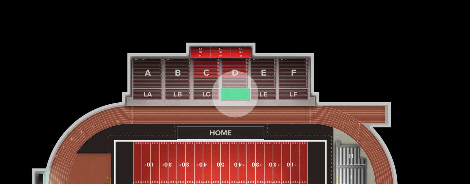 Seat view from Lower