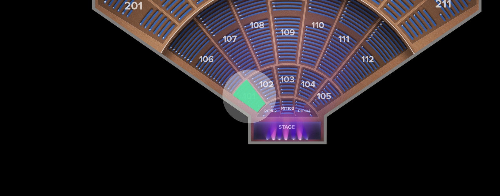 Seat view from Main Floor