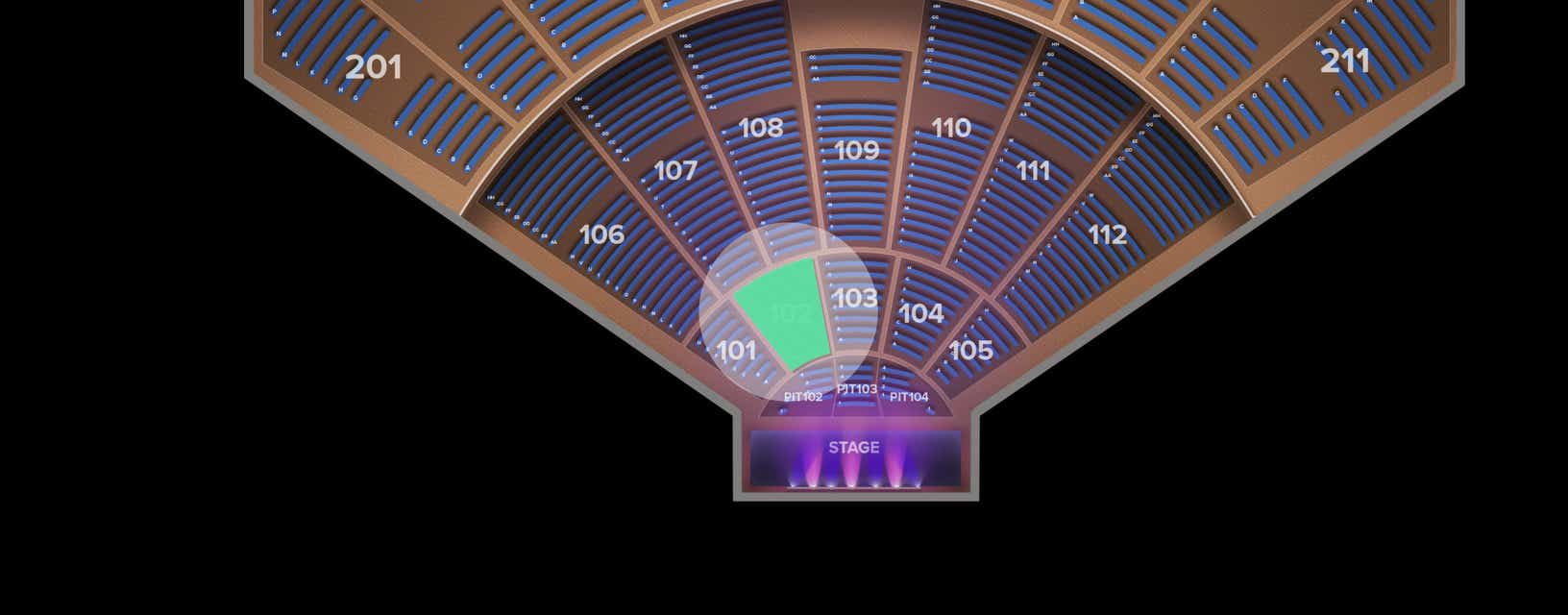 Seat view from Main Floor
