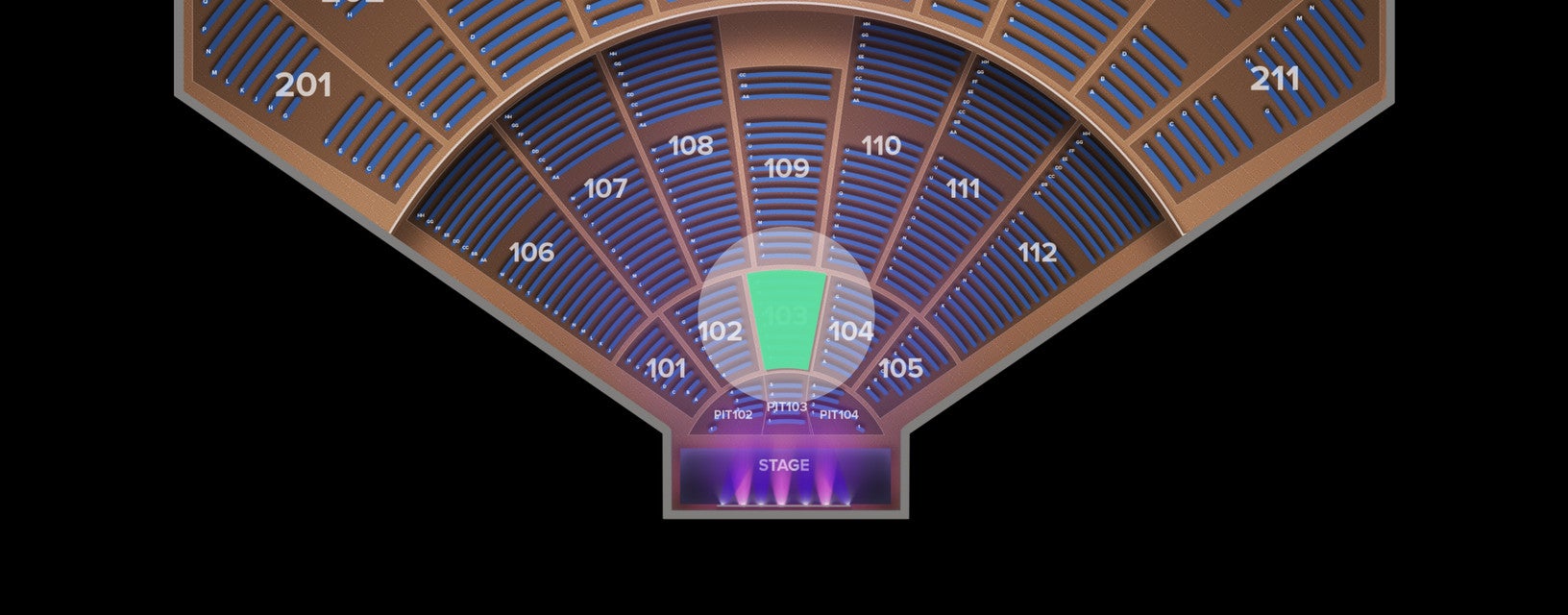 Seat view from Main Floor